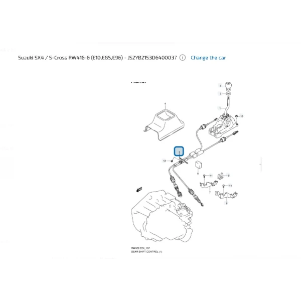 Piola Selectora De Cambio Suzuki Sx4 5mt